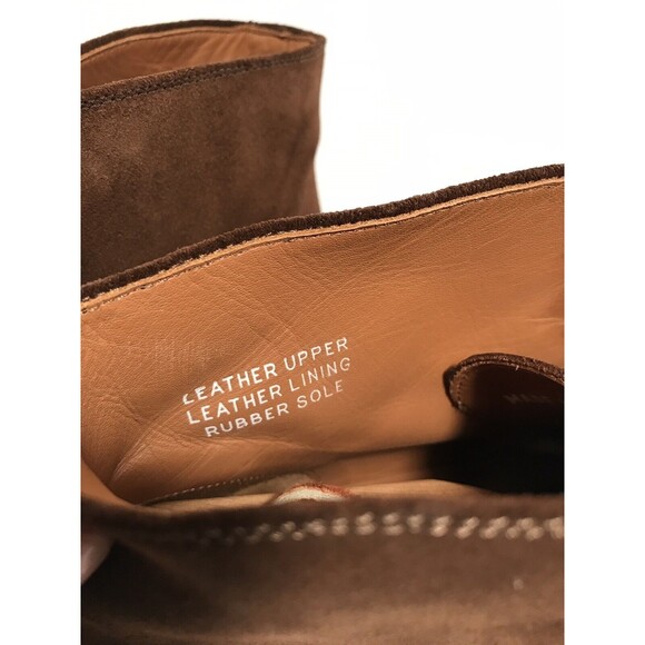 Facconable Mens Leather Suede Brown Chukka Boots Size 13 - Picture 6 of 10